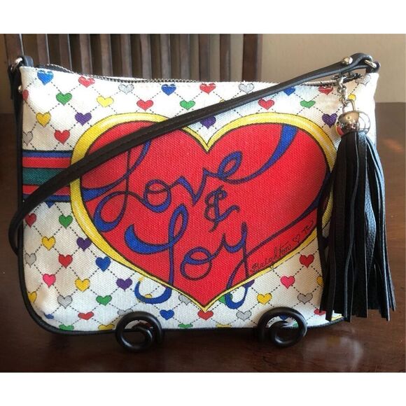 Brighton - 🎉HP🎉 Love & Joy Tasseled Limited Edition Crossbody Pouch. LIKE NEW! - Picture 13 of 15